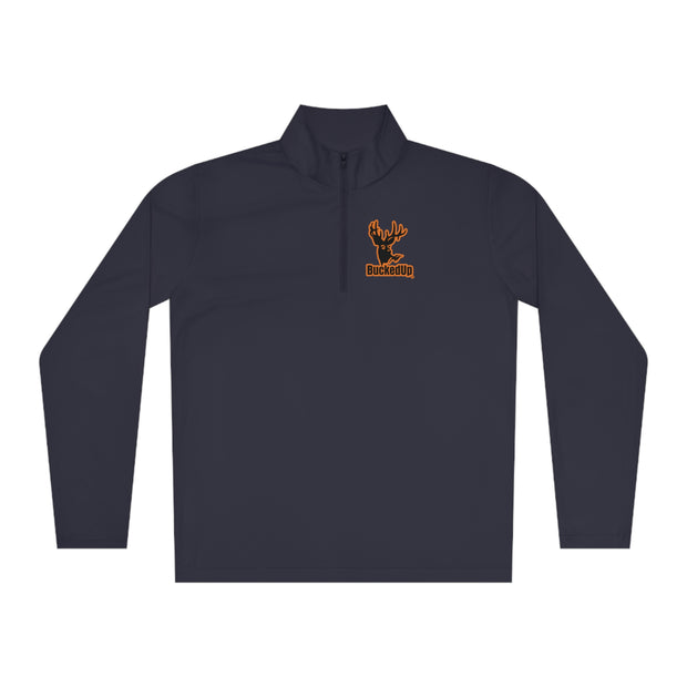 BuckedUp® Orange Quarter-Zip Pullover