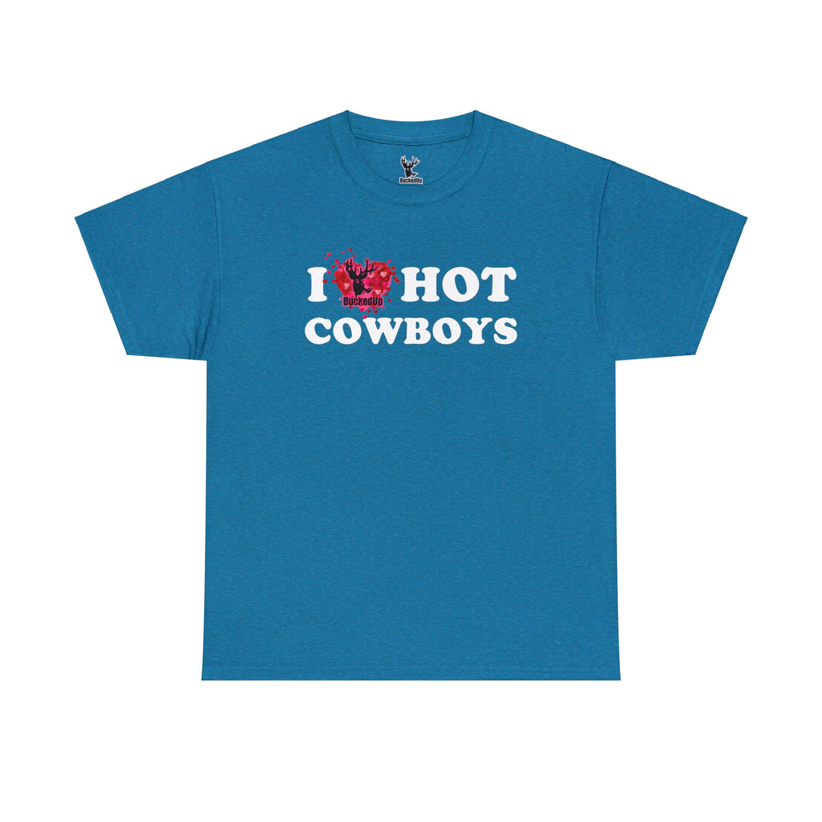 I Heart Hot Cowboys BuckedUp® Heavy Cotton Tee