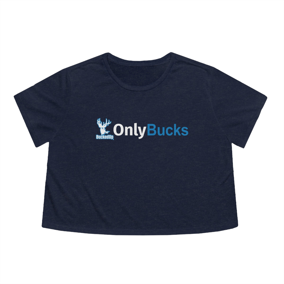 BuckedUp® Only Bucks Women's Flowy Cropped Tee