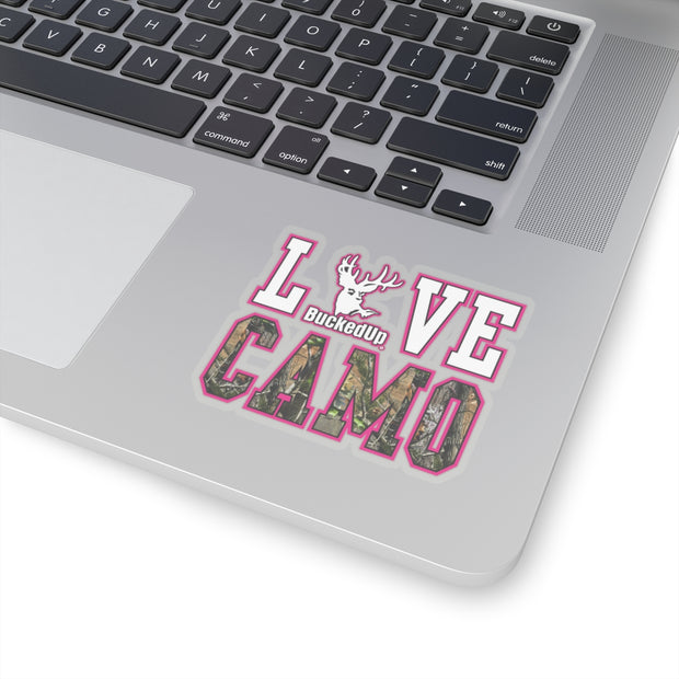 LOVE CAMO Kiss-Cut Stickers