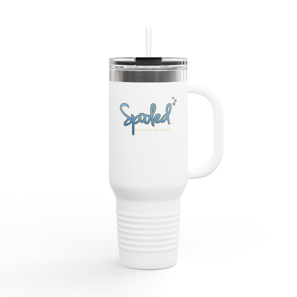 Insulated Travel Mug - 40oz Spooled Fishing Apparel for On-the-Go Adventures