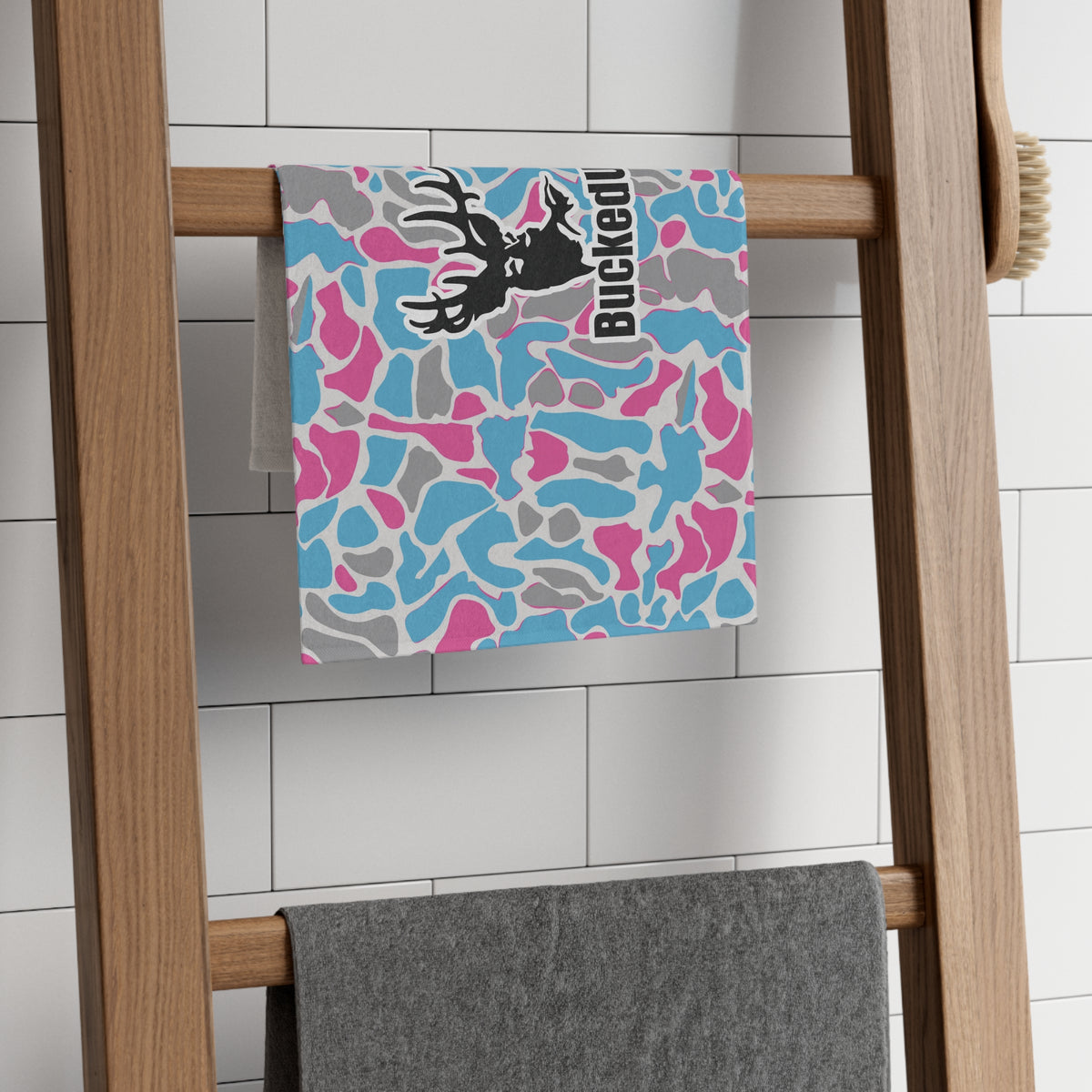 Girly Camo Rally Towel with BuckedUp Logo
