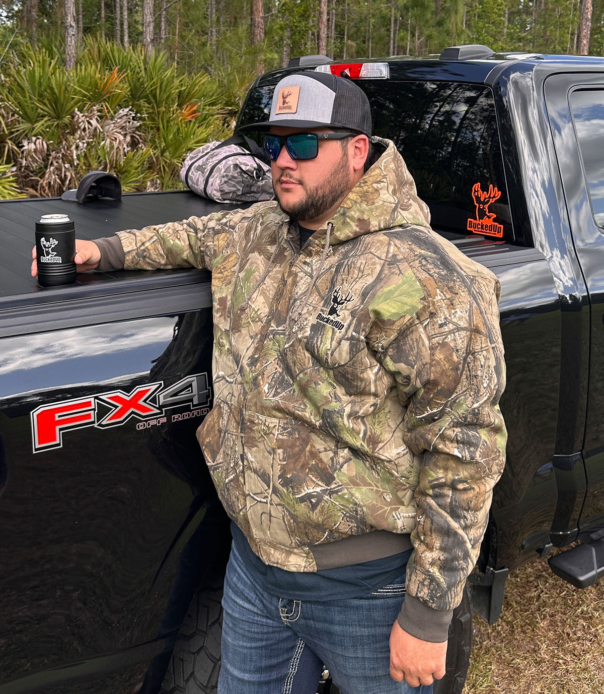 BuckedUp® Realtree APG Camo Bomber Jacket - BuckedUp Apparel