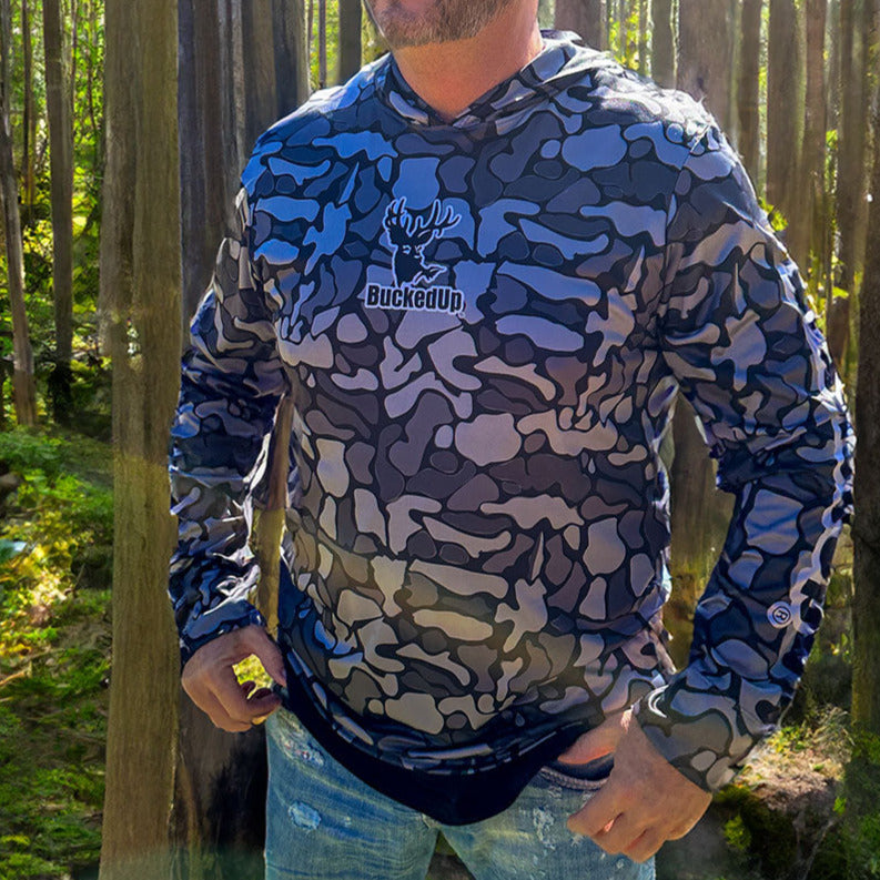 Performance Hoodie Ghost Duck Camo with Classic BuckedUp® Logo