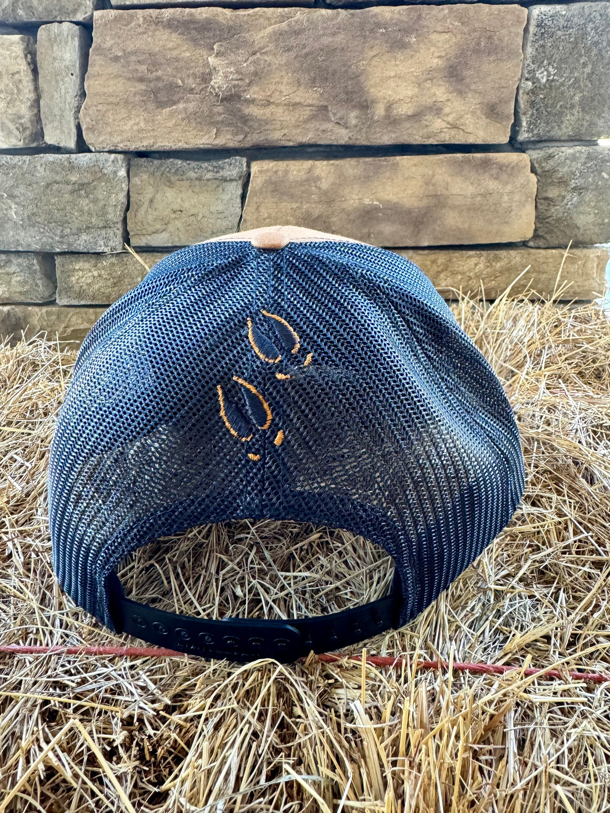 BuckedUp® Text in Camel and Black Mesh Snapback - BuckedUp Apparel