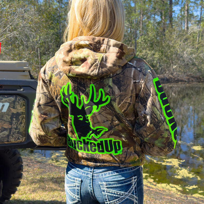 Zipper Hoodie BuckedUp® Realtree APG Camo with Classic BuckedUp® Logo - BuckedUp Apparel