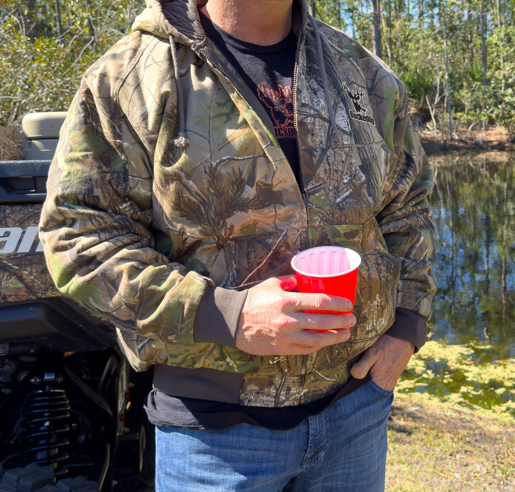 BuckedUp® Realtree APG Camo Bomber Jacket - BuckedUp Apparel