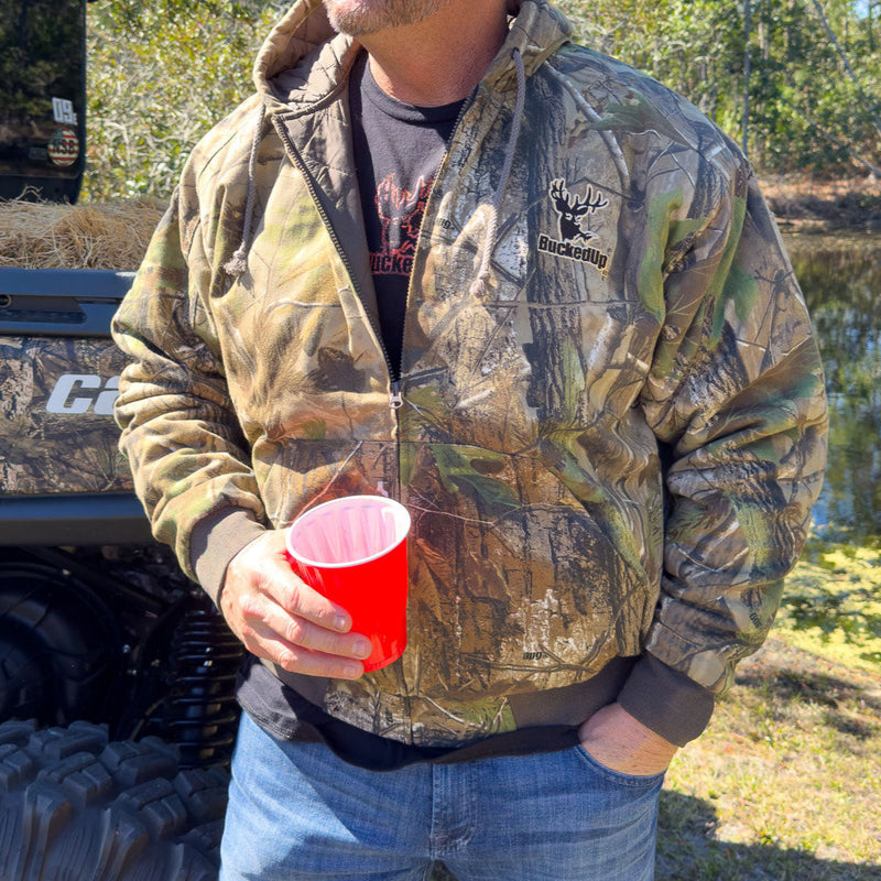 BuckedUp® Realtree APG Camo Bomber Jacket - BuckedUp Apparel