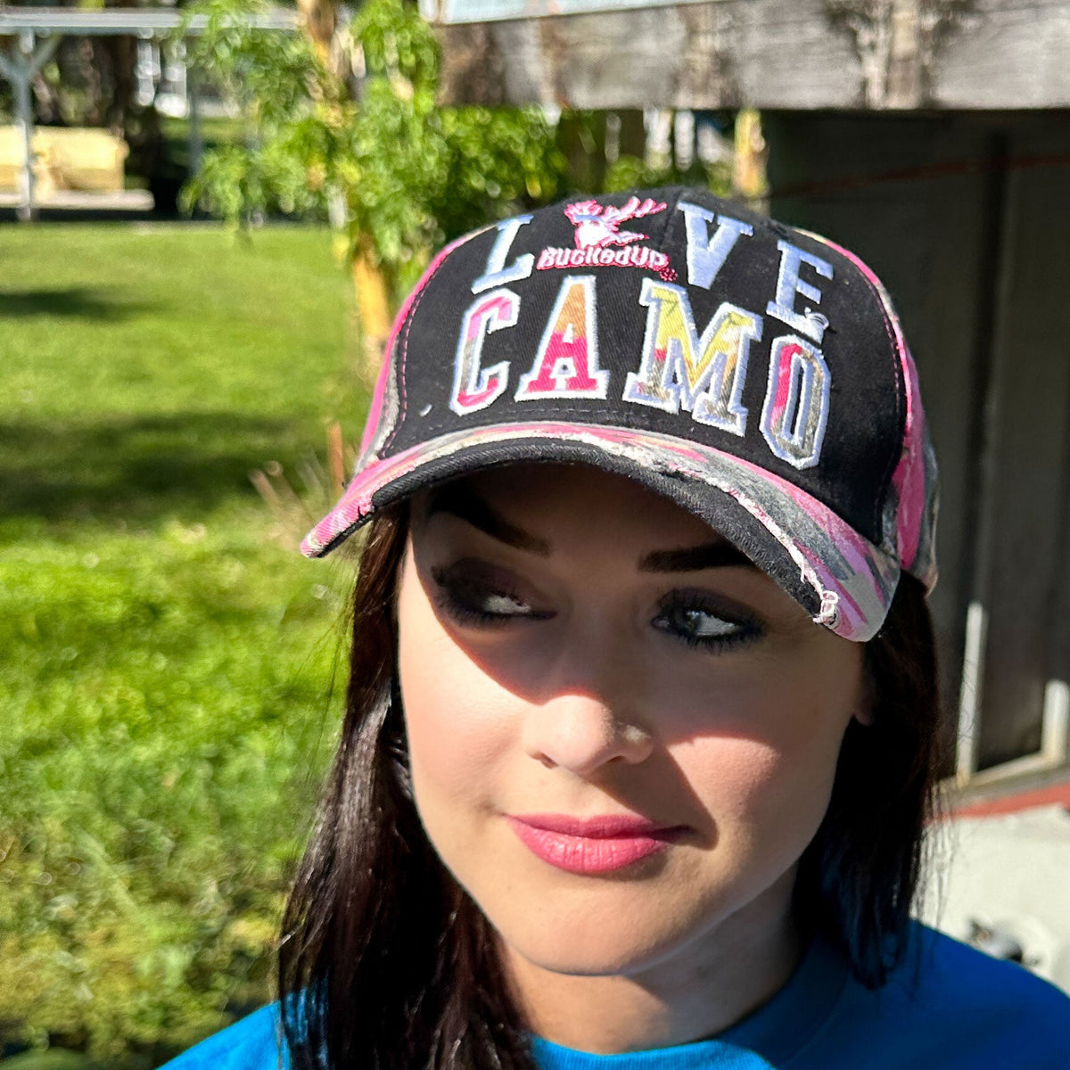 BuckedUp® Destroyed Love Camo Hat - BuckedUp Apparel