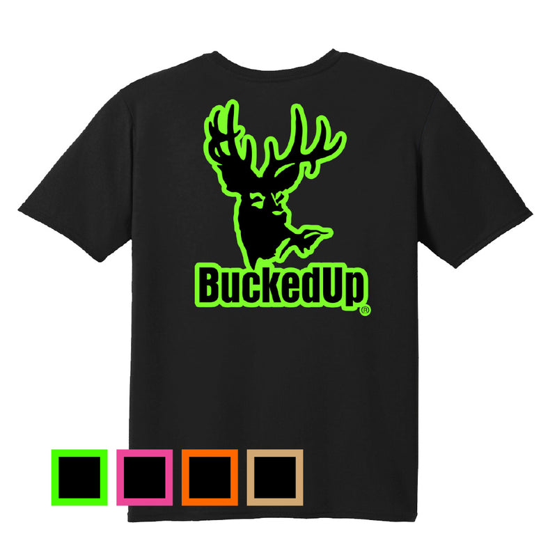 Short Sleeve Black with Classic BuckedUp® Logo - BuckedUp Apparel