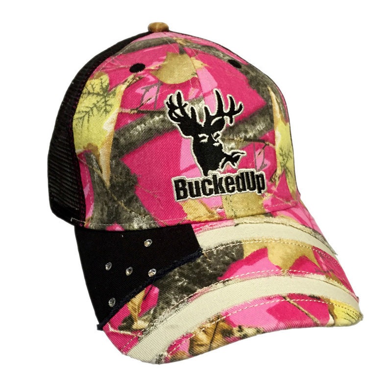 BuckedUp® Girly Flag Mesh Hat - BuckedUp Apparel