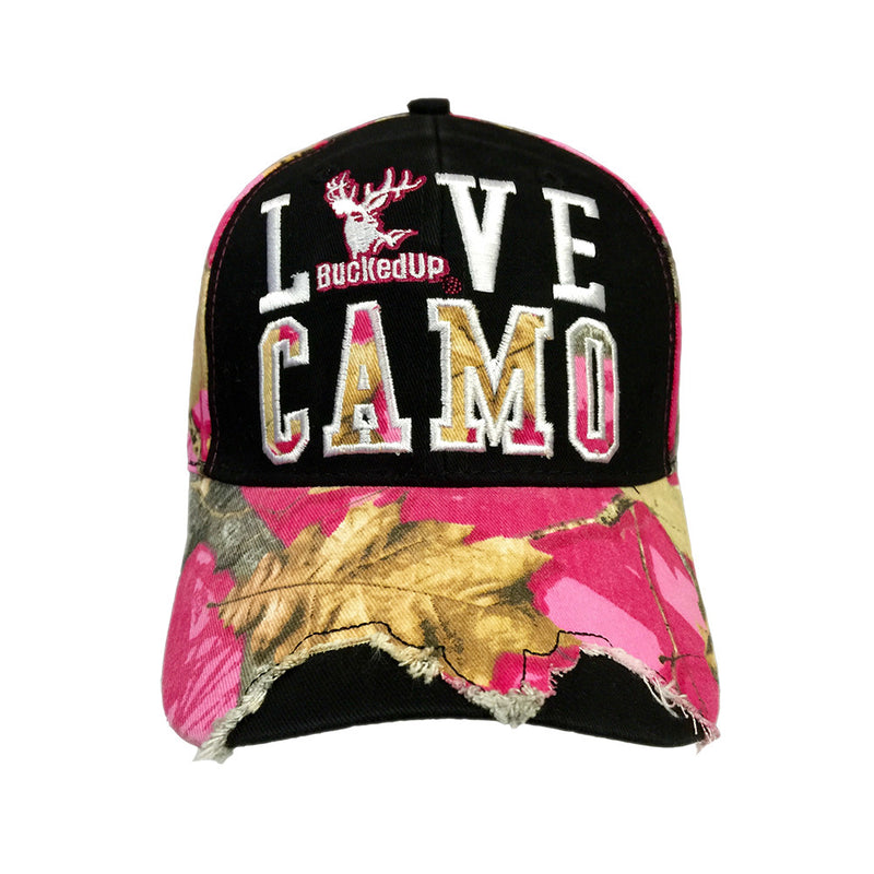 BuckedUp® Destroyed Love Camo Hat - BuckedUp Apparel