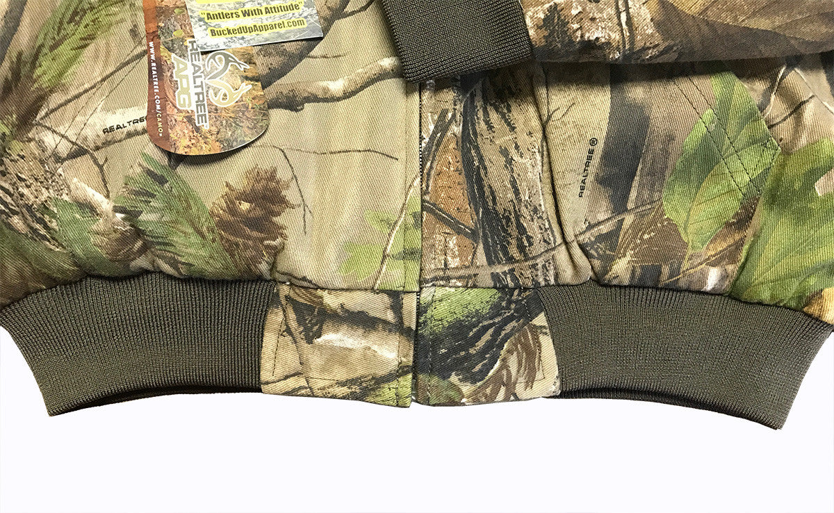BuckedUp® Realtree APG Camo Bomber Jacket - BuckedUp Apparel