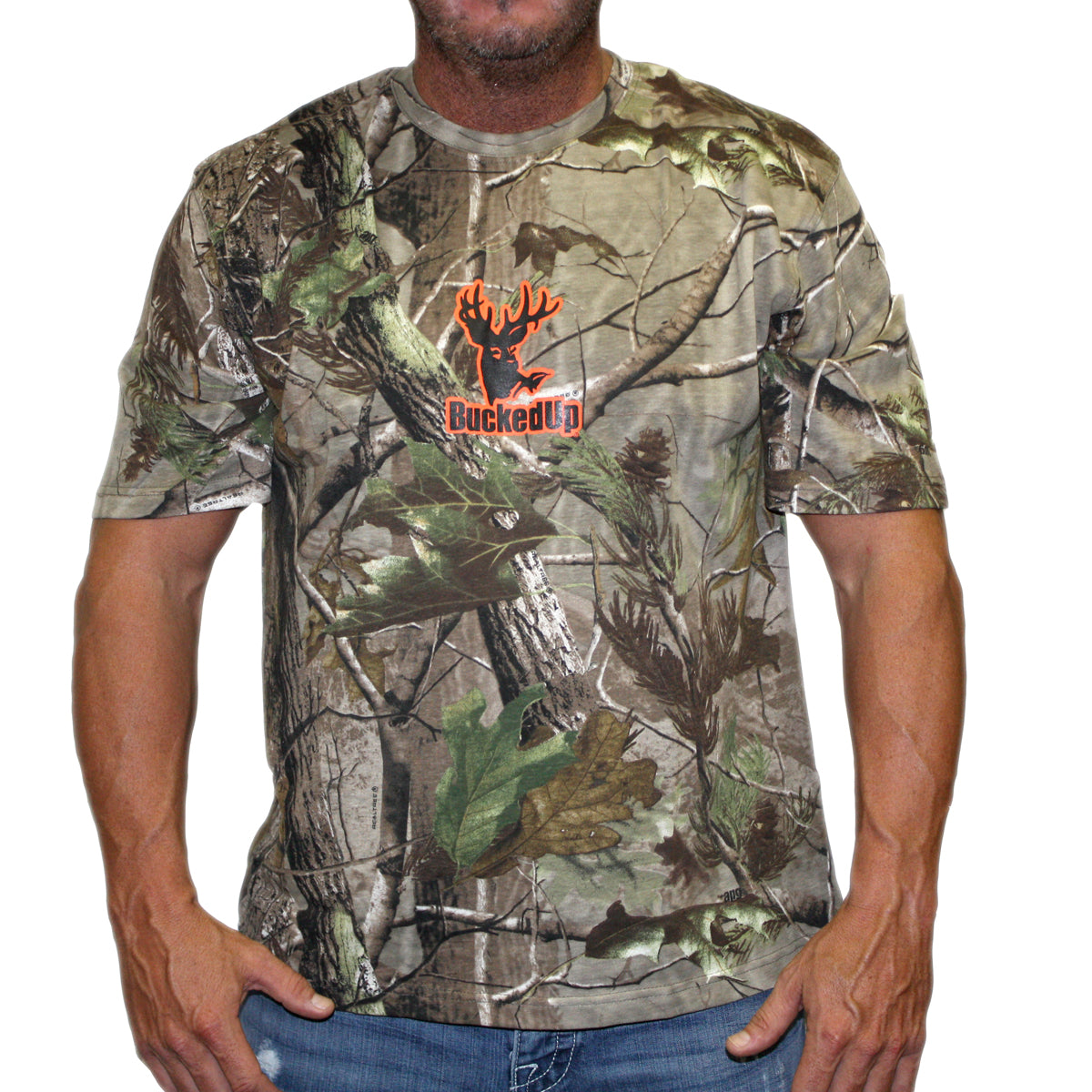 Short Sleeve Realtree APG Camo with Classic BuckedUp® Logo - BuckedUp Apparel