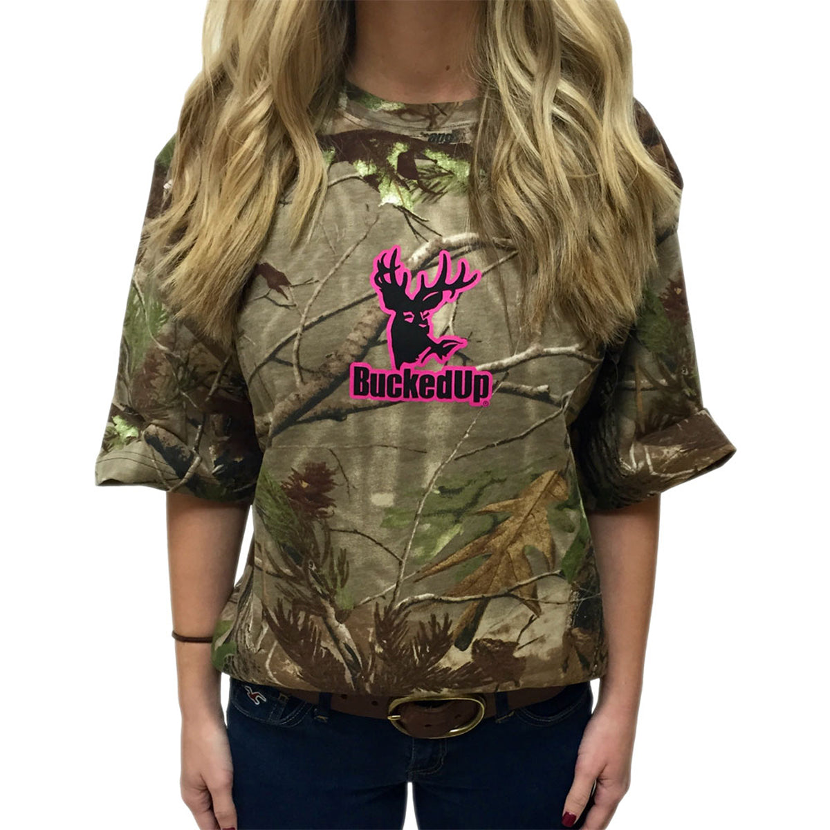 Short Sleeve Realtree APG Camo with Classic BuckedUp® Logo - BuckedUp Apparel