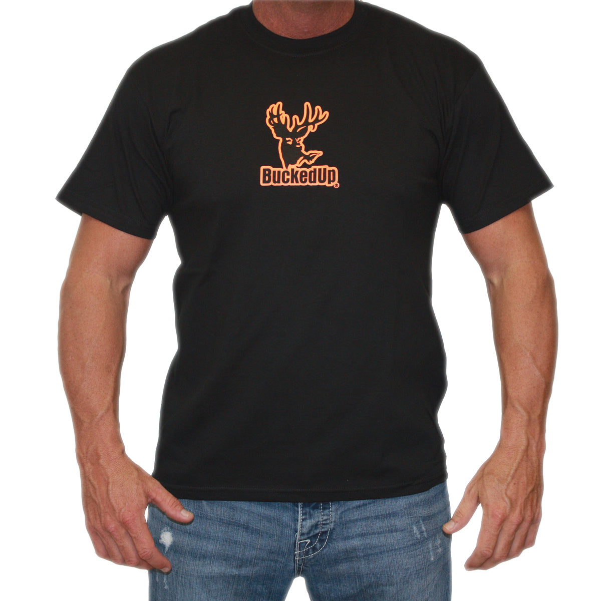 Short Sleeve Black with Classic BuckedUp® Logo - BuckedUp Apparel