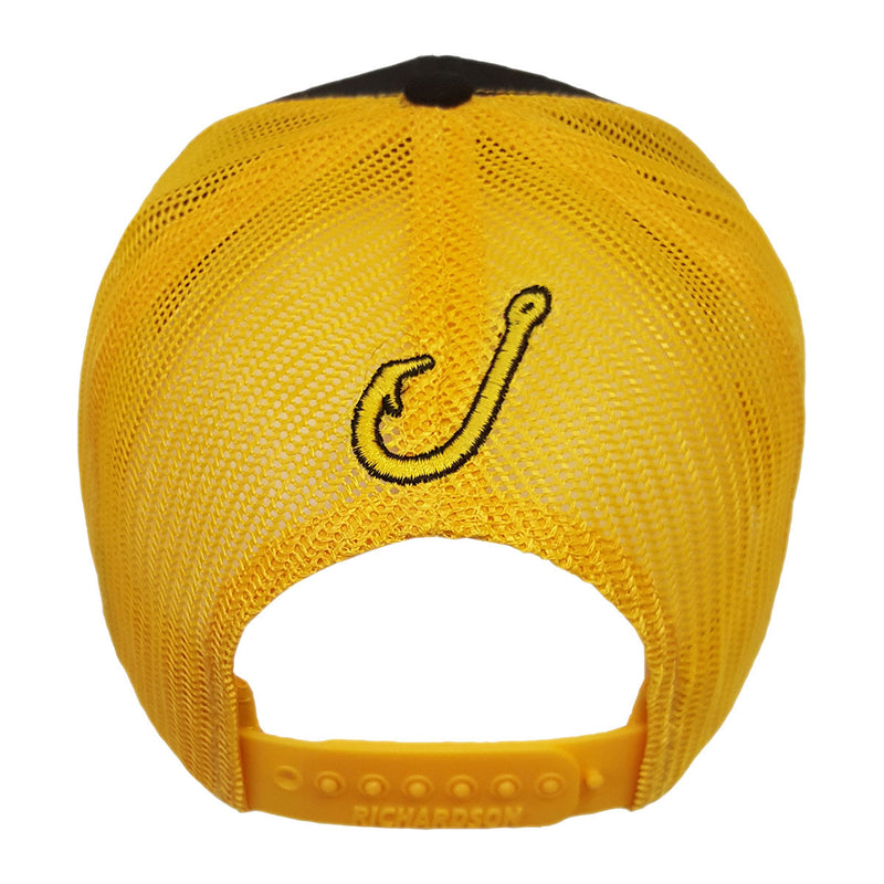 Spooled Black with Yellow Mesh Snapbacks - BuckedUp Apparel