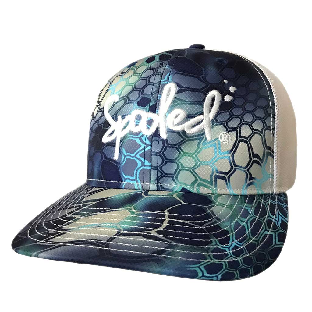 Spooled Kryptek Pontus White Mesh Snapbacks - BuckedUp Apparel