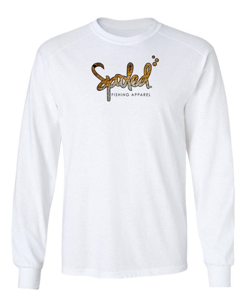 Performance Long Sleeve White with Spooled Redfish Skin Logo SPF-30 - BuckedUp Apparel
