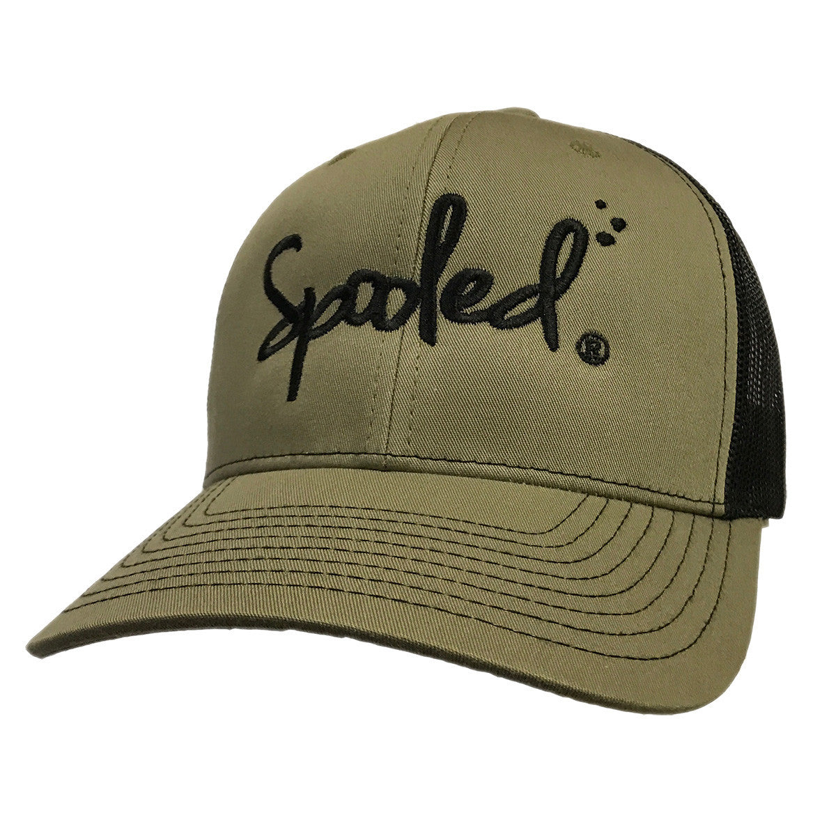 Spooled Olive with Black Mesh Snapbacks - BuckedUp Apparel