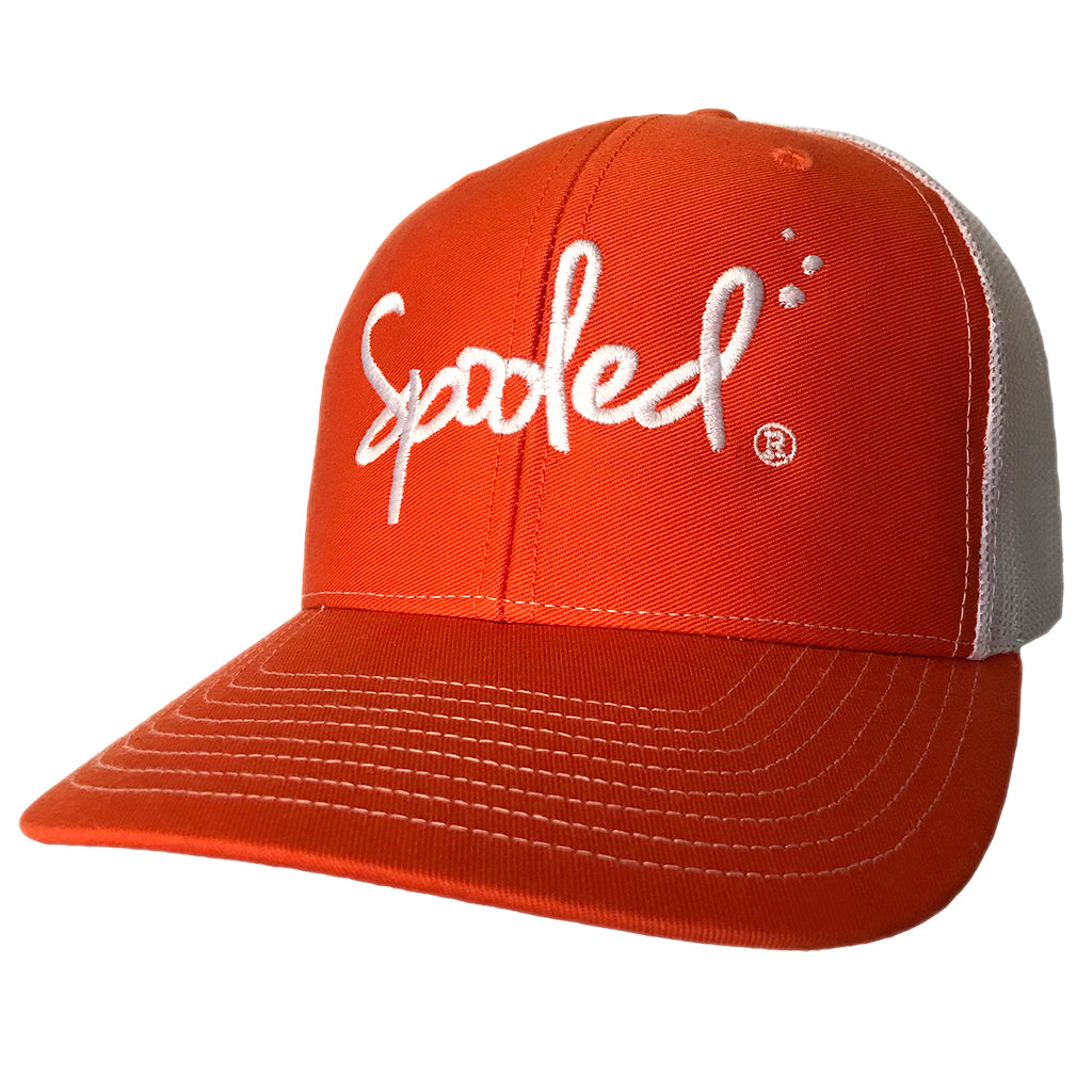 Spooled Orange with White Mesh Snapbacks - BuckedUp Apparel