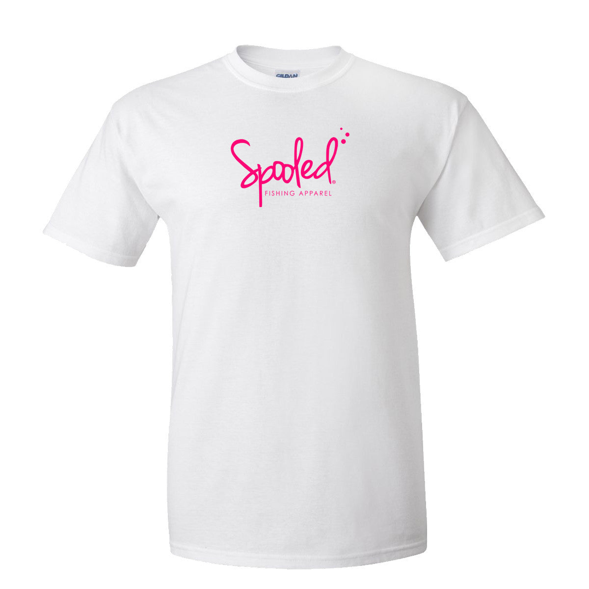 Short Sleeve White with Pink Spooled Logo - BuckedUp Apparel
