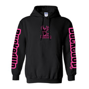 Pullover Hoodie - Black with Pink BuckedUp® Logo