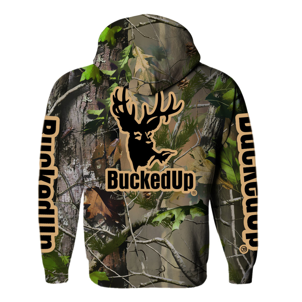 Zipper Hoodie BuckedUp® Realtree APG Camo with Classic BuckedUp® Logo - BuckedUp Apparel