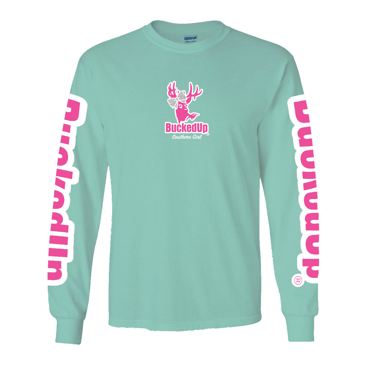 Long Sleeve Mint with Southern Girl Bow BuckedUp® Logo - BuckedUp Apparel