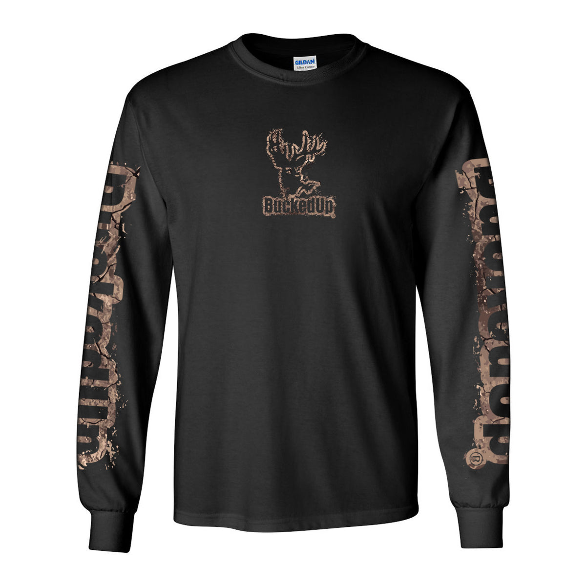 Long Sleeve Black with Mud BuckedUp® Logo - BuckedUp Apparel