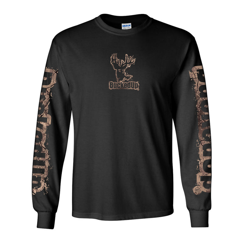 Long Sleeve Black with Mud BuckedUp® Logo - BuckedUp Apparel