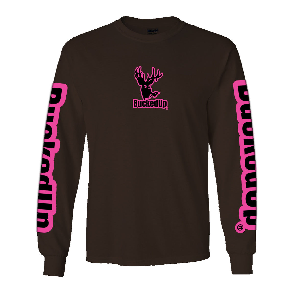 Long Sleeve Chocolate with  BuckedUp® Logo - BuckedUp Apparel