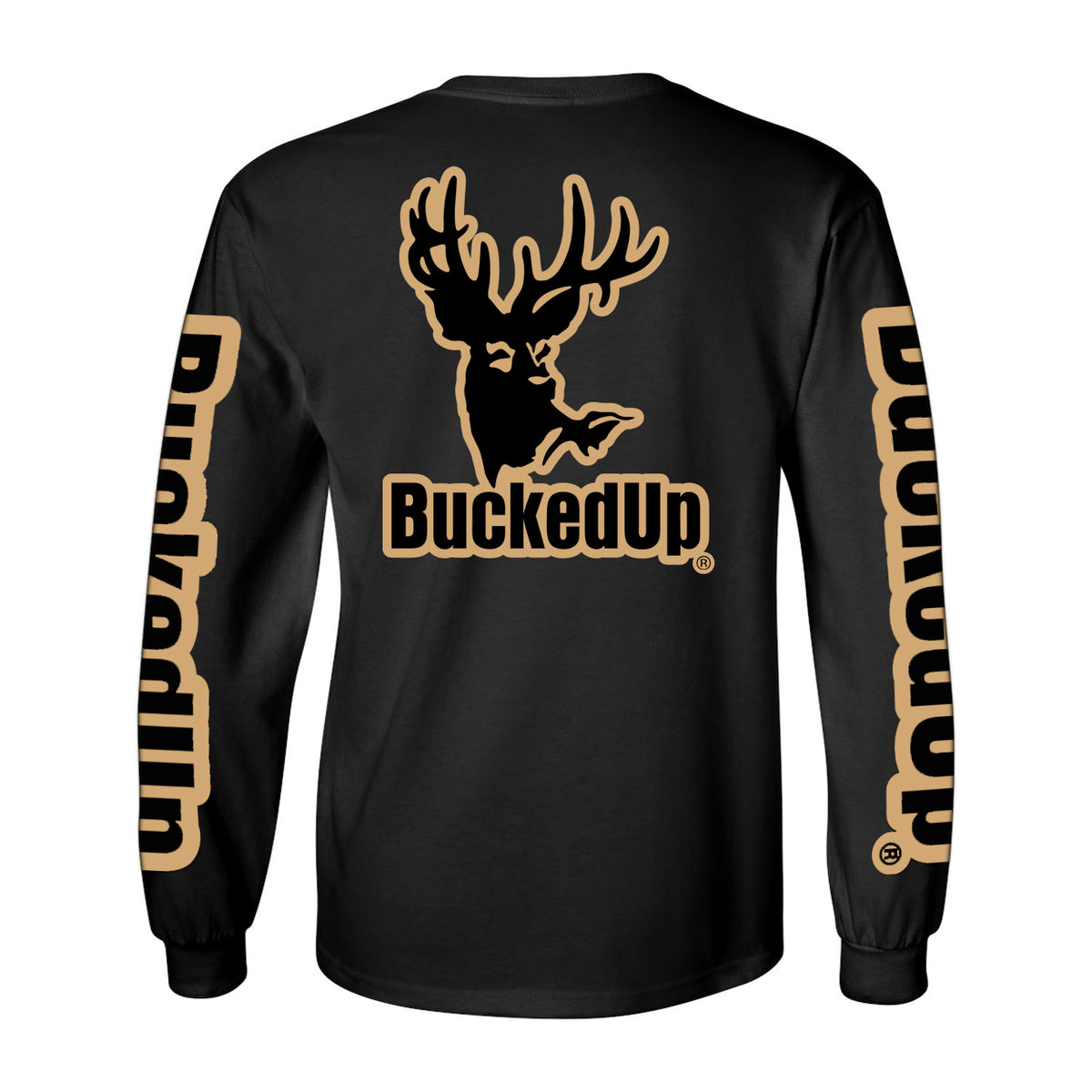 Long Sleeve Black with Classic BuckedUp® Logo - BuckedUp Apparel