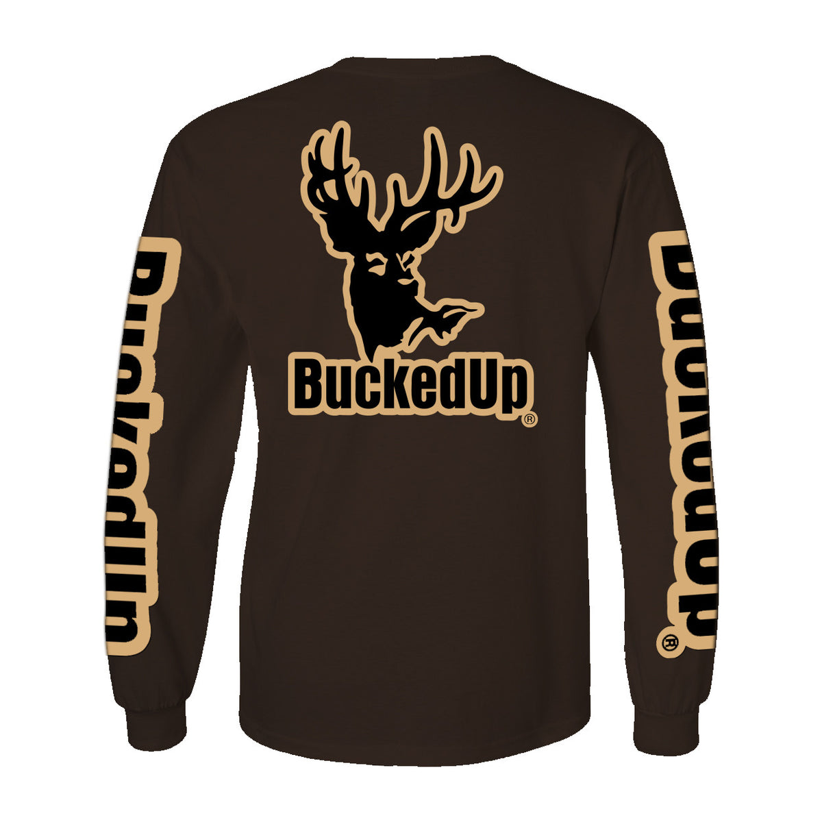 Long Sleeve Chocolate with  BuckedUp® Logo - BuckedUp Apparel