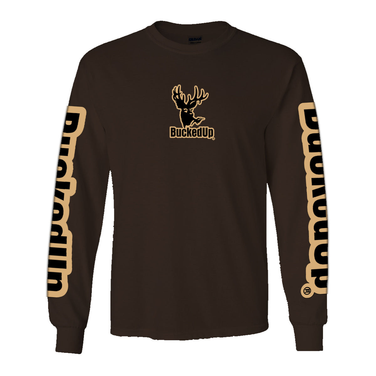 Long Sleeve Chocolate with  BuckedUp® Logo - BuckedUp Apparel