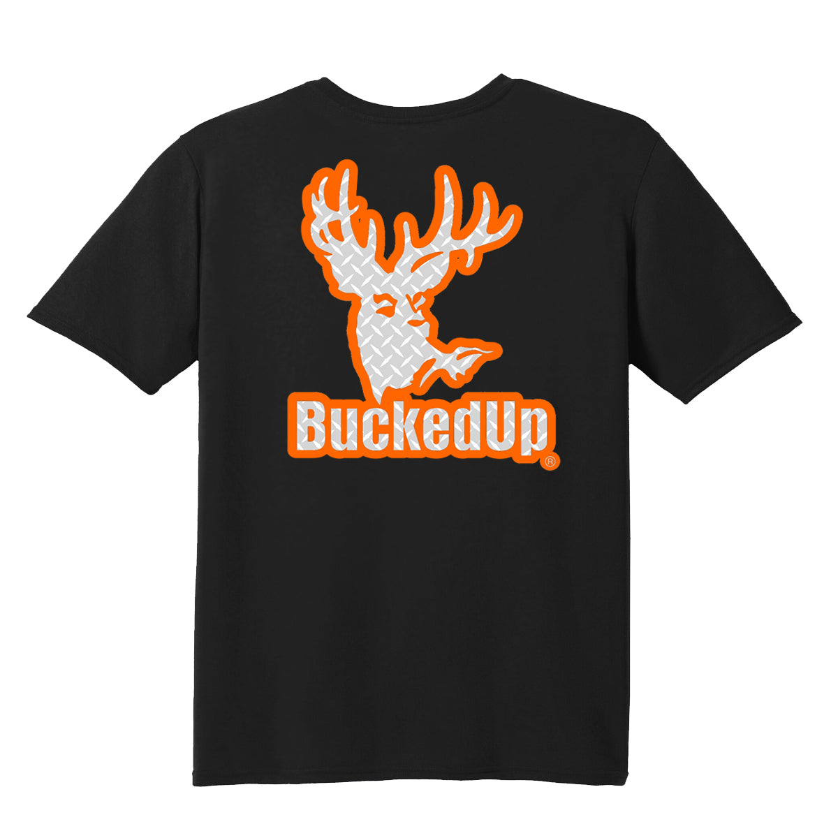 Short Sleeve Black with Diamond Plate BuckedUp® Logo - BuckedUp Apparel
