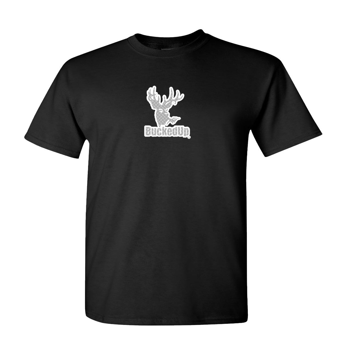 Short Sleeve Black with Diamond Plate BuckedUp® Logo - BuckedUp Apparel