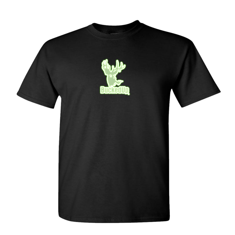 Short Sleeve Black with Glow-Reflective BuckedUp® Logo - BuckedUp Apparel