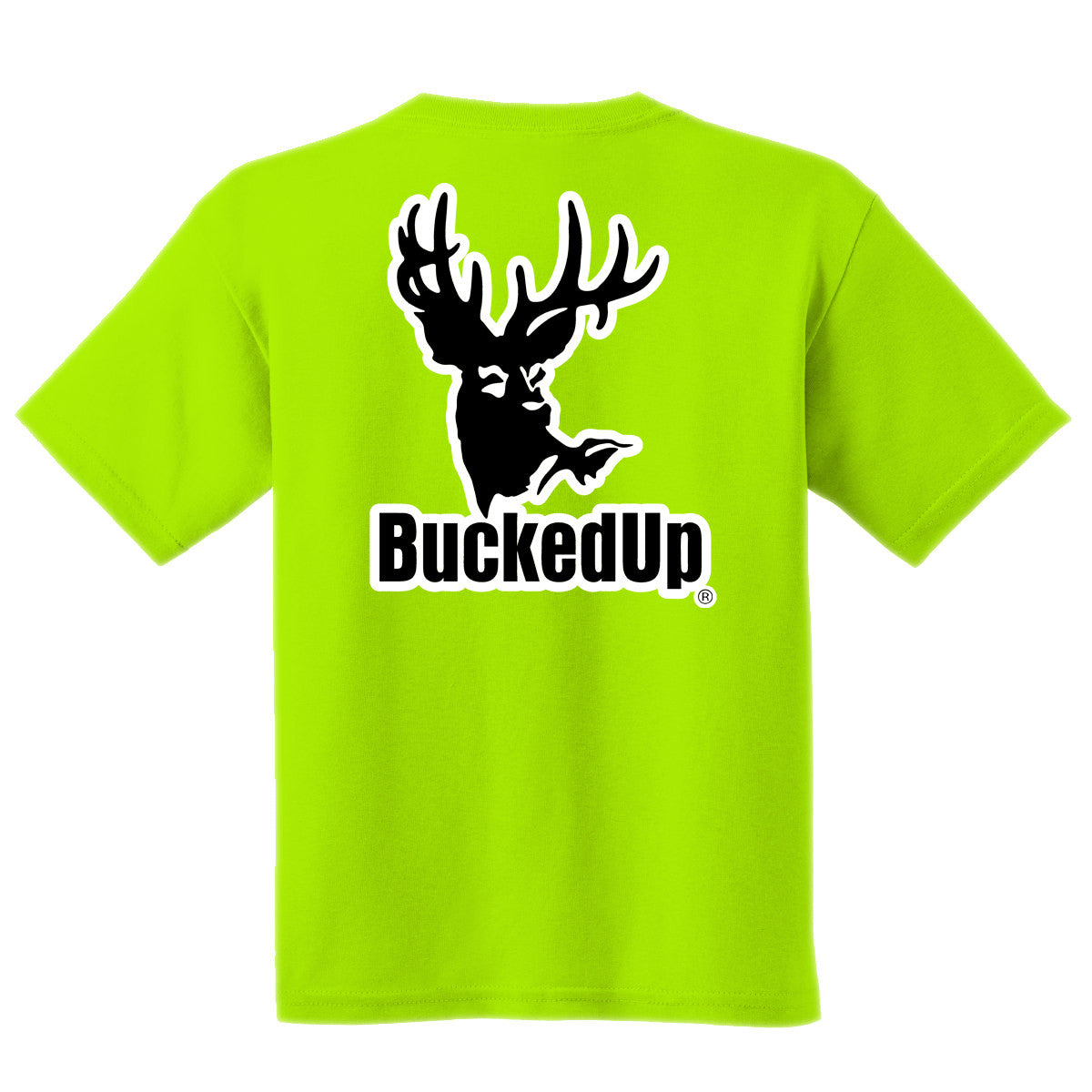 Short Sleeve Lime with White BuckedUp® Logo - BuckedUp Apparel