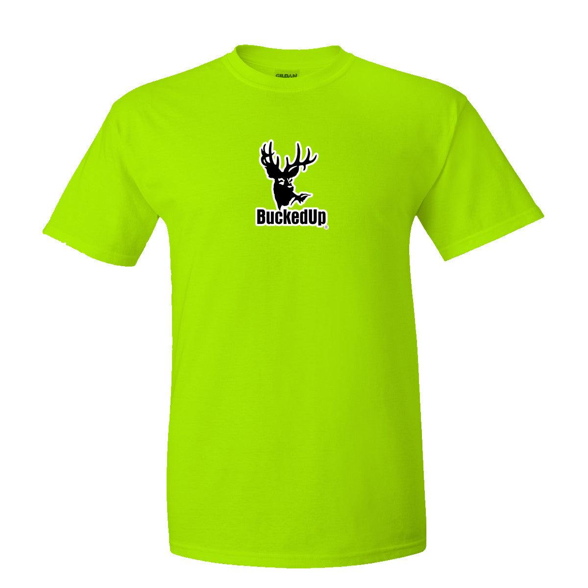 Short Sleeve Lime with White BuckedUp® Logo - BuckedUp Apparel