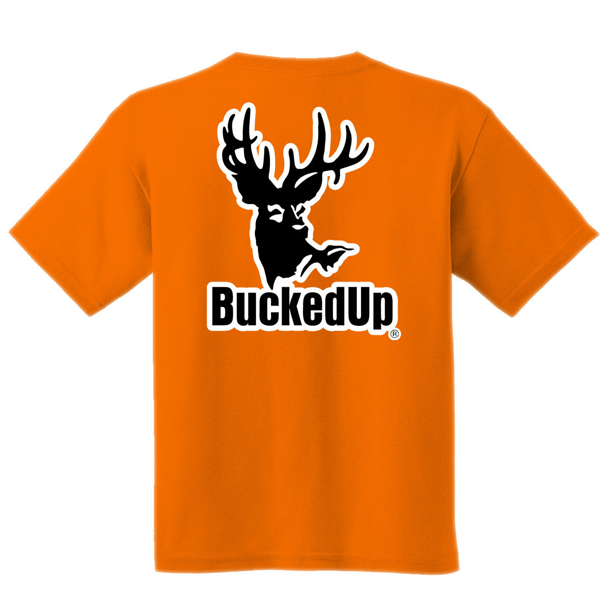 Short Sleeve Safety Orange with White BuckedUpĀ® Logo - BuckedUp Apparel