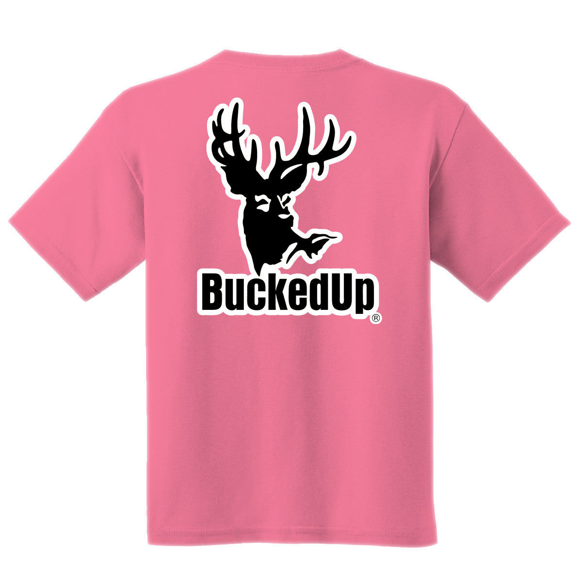 Short Sleeve Safety Pink with White BuckedUp® Logo - BuckedUp Apparel