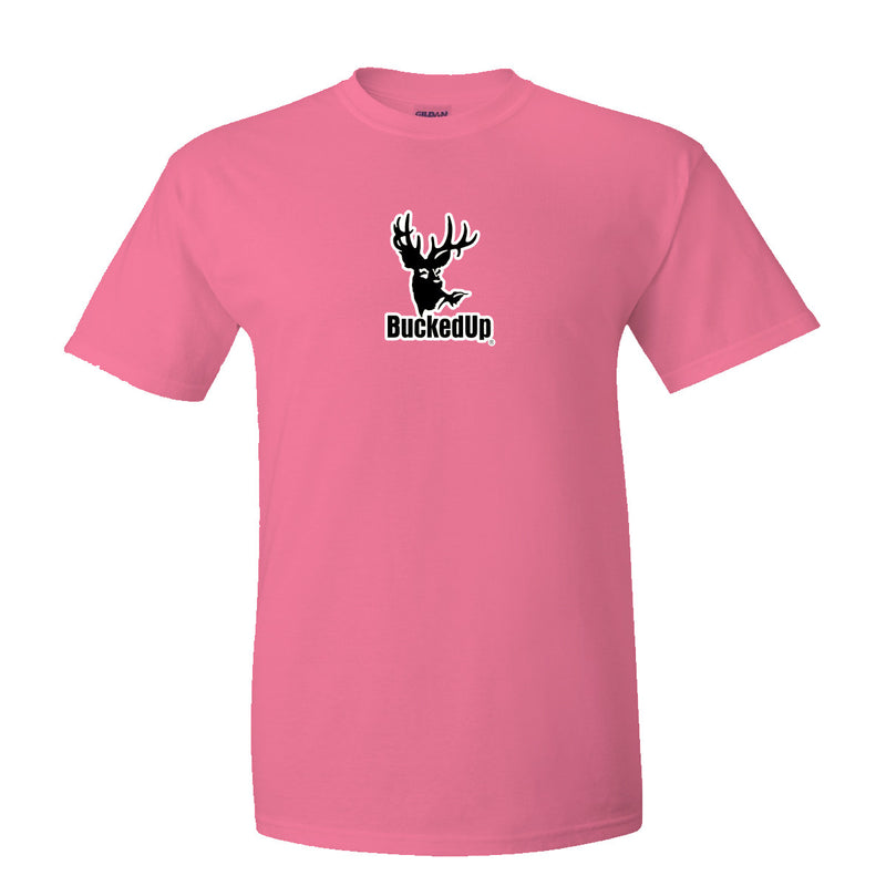 Short Sleeve Safety Pink with White BuckedUp® Logo - BuckedUp Apparel