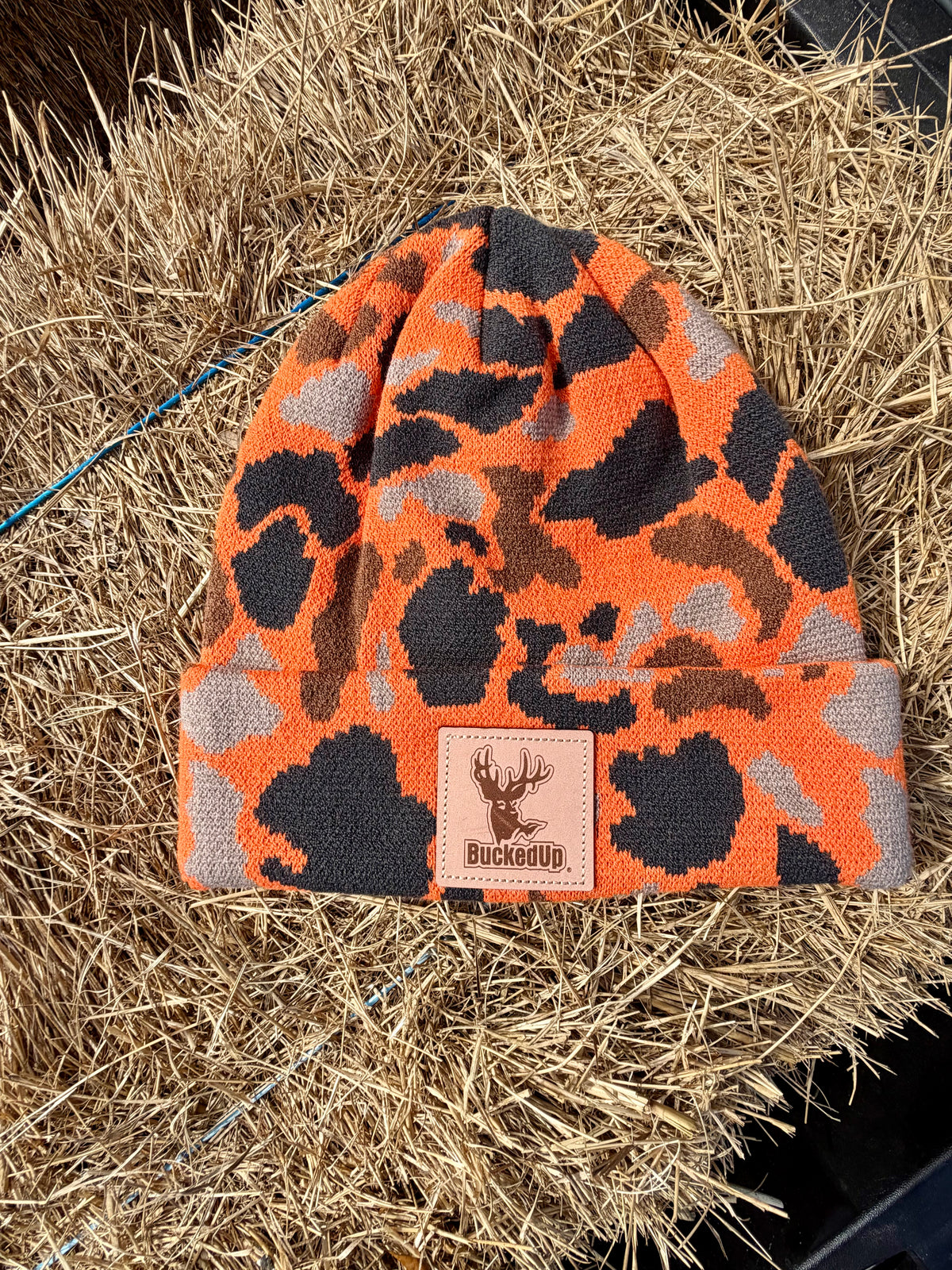 Richardson Orange Duck Camo BuckedUp® Patch Beanie - BuckedUp Apparel
