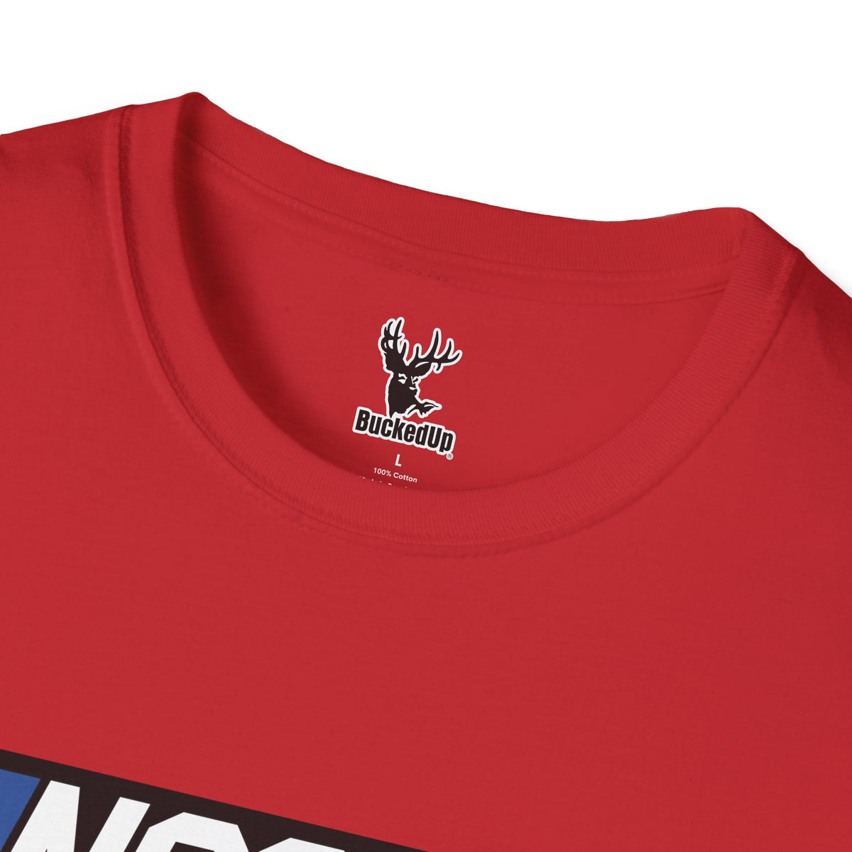 Short Sleeve BuckedUp® "NASRACK" in White Letters Softstyle T-Shirt - BuckedUp Apparel