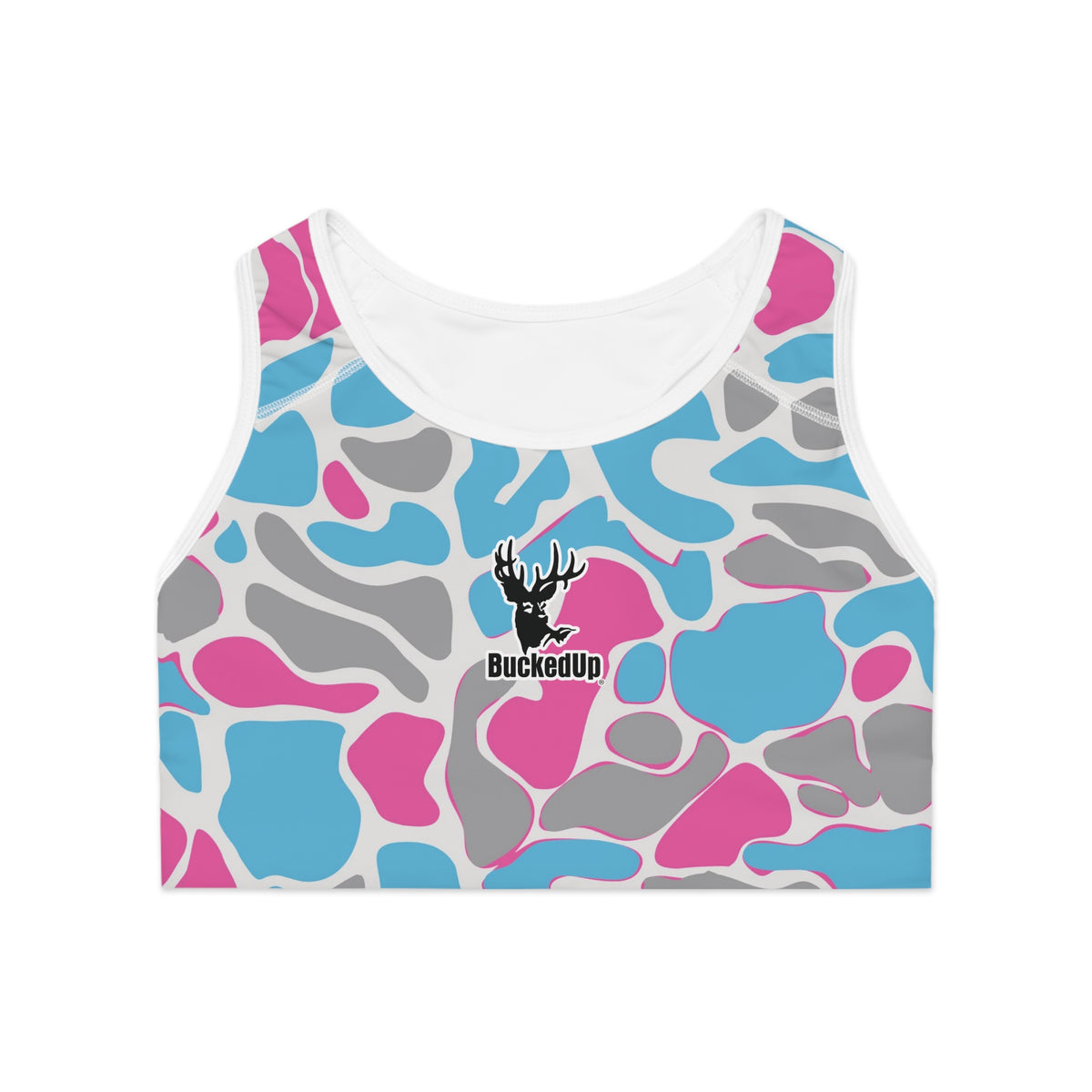 Girly Duck Camo BuckedUp Sports Bra