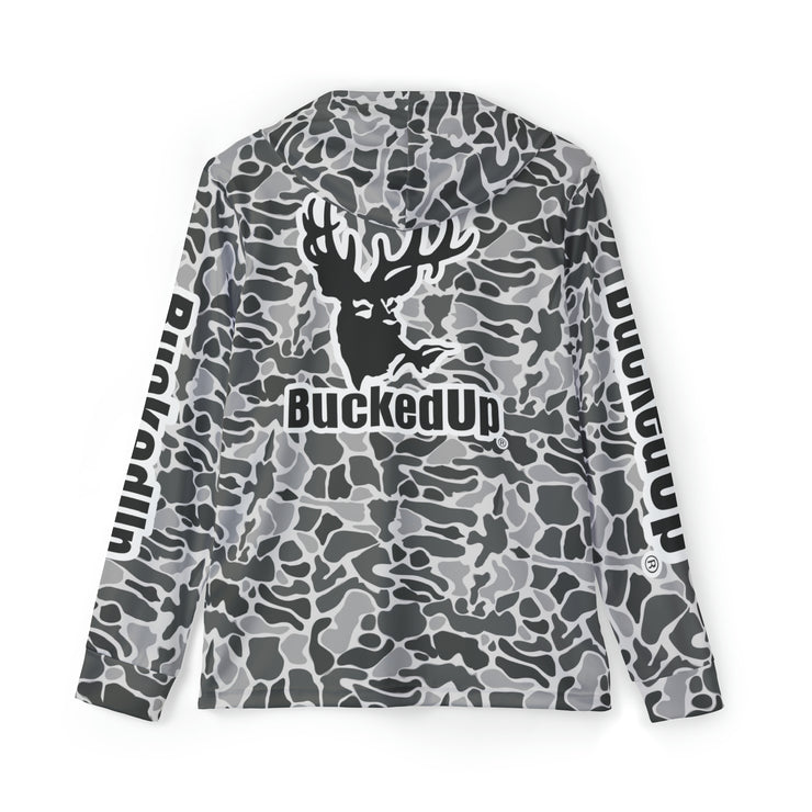 Performance Hoodie White Duck Camo with Classic BuckedUp® Logo