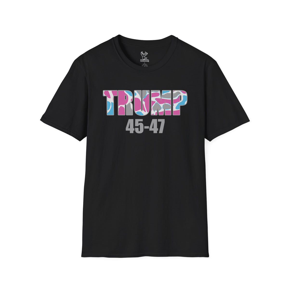 Short Sleeve BuckedUp® Duck Girly Camo Trump 45-47 Softstyle T-Shirt
