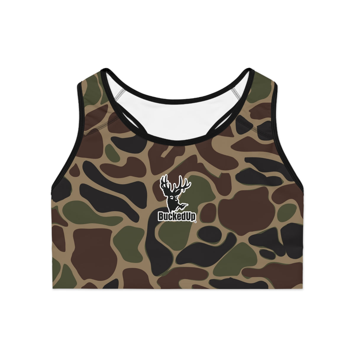 Army Duck Camo BuckedUp Sports Bra