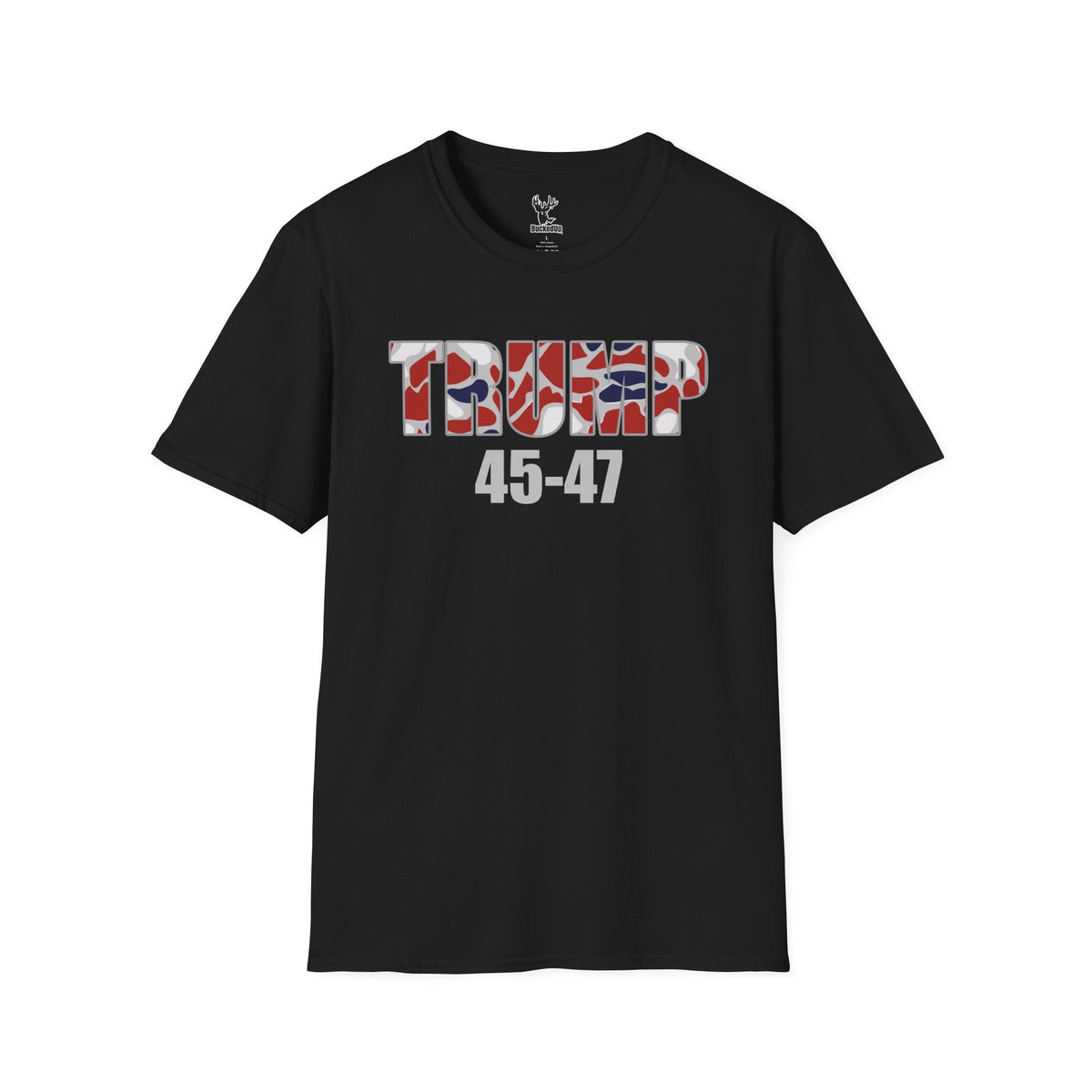 Short Sleeve BuckedUp® Duck AmeriCamo Trump 45-47 Softstyle T-Shirt